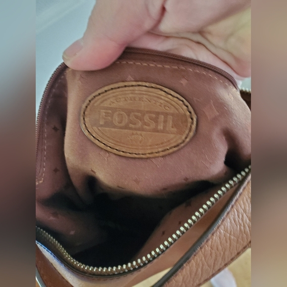 FOSSIL Chestnut Brown MADDOX MARLOW Hobo Handbag Purse - Picture 11 of 14